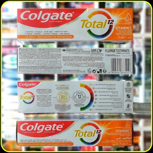 خمیردندان توتال آنتی باکتریال کلگیت (75میل)colgate total 12