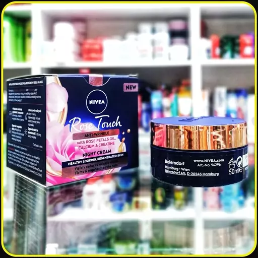 کرم ضد چین و چروک آلمانی نیوآ با کراتین کلسیم و عصاره گلبرگ رز (50میل) nivea rose touch