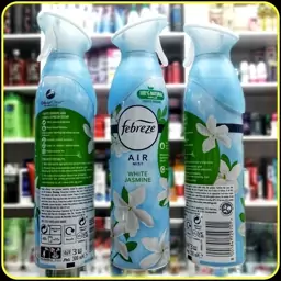 اسپری febreze با رایحه گل یاسمن سفید هم خوشبو میکنه و هم رایحه بد محیط رو از بین می بره (300میل) 