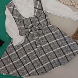 شومیز سارافون پیراهنی عروسکی شیک ترکیب جنس شانل بافت ریما و تترون دوخت سفارشی مطابق با سایز و رنگ دلخواه شما