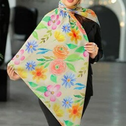 روسری نخی دور دوز  جنس ا از برند ایرانی قواره بزرگ با تم رنگی خاص شاداب و جذاب مخصوص خانم های خوش سلیقه  ارسال به سراسر 