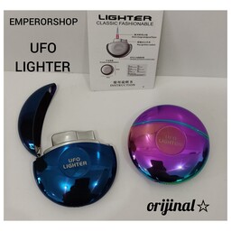 فندک گازی اتمی طرح سفینه فضایی برند یوفو UFO Lighter شعله رنگی با درب مگنتی(آهنربایی) فندک خاص فندک لوکس