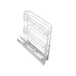 سبد مواد شوینده 3طبقه  کف ریل استیل استیل ایکس یونیت 15