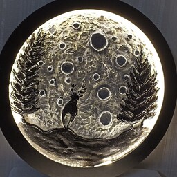 تابلو برجسته ماه با خمیر تکسچر 