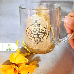 لیوان شیشه ای طلاکوب حضرت زینب(س) 12 عددی 