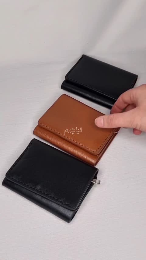 کیف پول تاشو نقلی چرم دستدوز