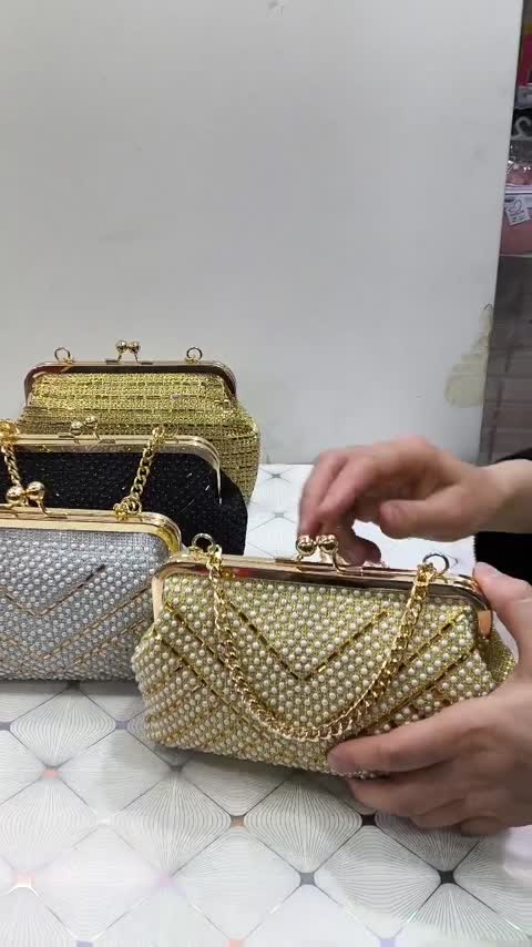 کیف زنانه مجلسی طلایی