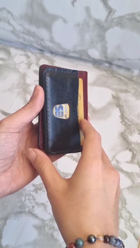جاکارتی چرم مدل دو رنگ چرم طبیعی کاملا دستدوز