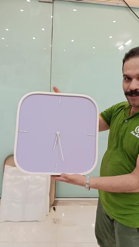 ساعت دیواری یاسی و قاب شیری