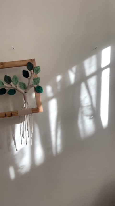 قاب درخت زندگی مکرومه بافی 