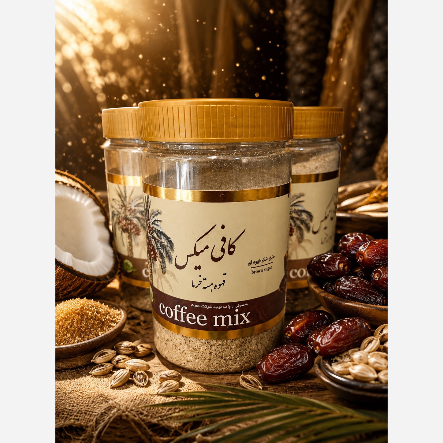 کافی میکس طبیعی هسته خرما