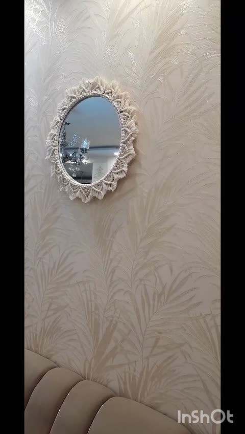 آینه مکرومه بافی مدل آلاله (پس کرایه)