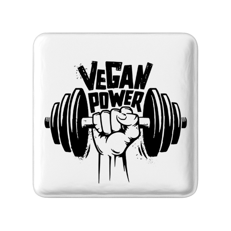 مگنت خندالو طرح وگن Vegan مدل مربعی کد 31130 ارسال فوری