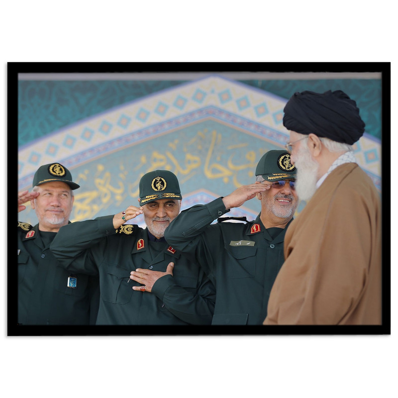 تابلو بکلیت طرح آیت الله سید علی خامنه ای و حاج قاسم سلیمانی مدل B-s2106 ارسال فوری مدل 1