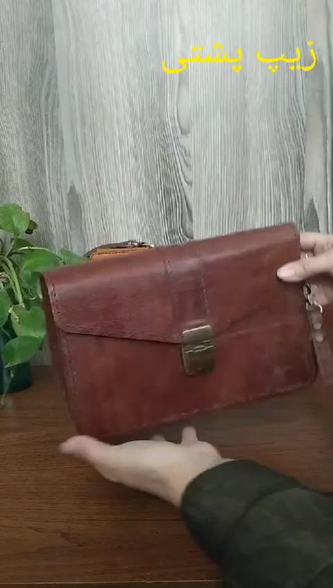 کیف مدارک چرم طبیعی با قفل رمزی