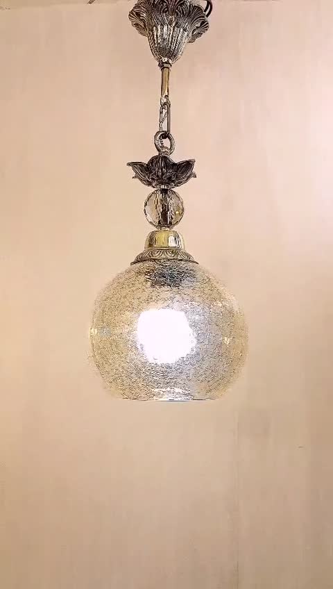 لوسترتک شعله برنزی ساده مخصوص آشپزخانه و اتاق خواب (لوستر برنجی)