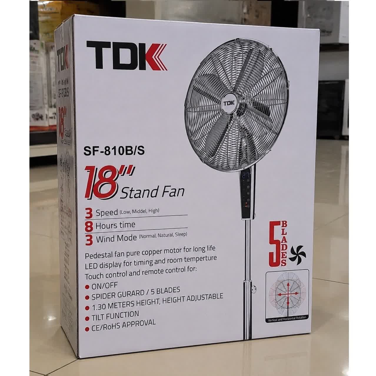 پنکه ایستاده تی دی کی مدل SF-810B/S