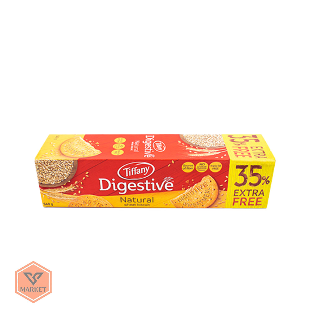 بیسکویت دایجستیو تیفانی (540 گرم) | 35% حجم بیشتر | میانوعده سالم و فیبردار