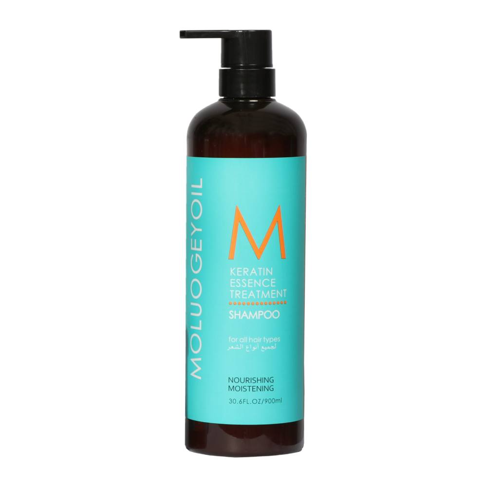 شامپو تغذیه کننده مو مولوجی Moluogeyoil مدل Keratin Essence حاوی کراتین حجم 900 میل