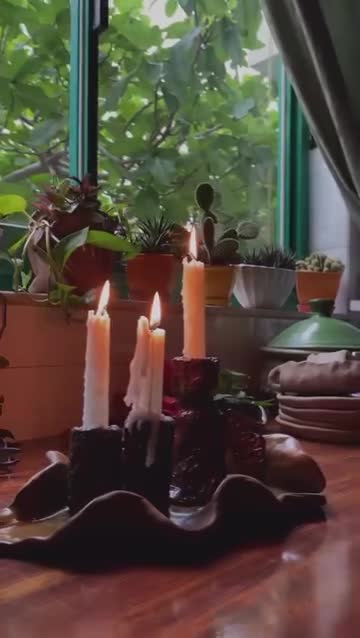ظروف سرامیکی دکوراتیو شمعدان دستساز برند CERAMUD