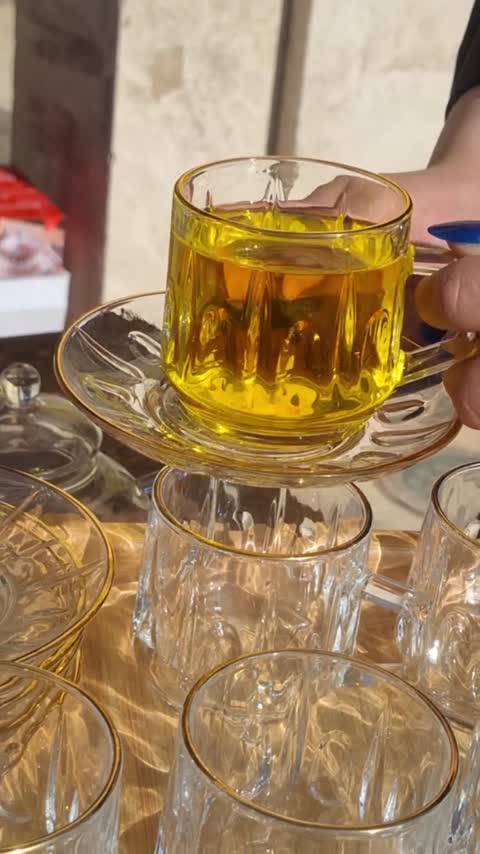 ست چایخوری لب طلا.وارداتی.برند دلی