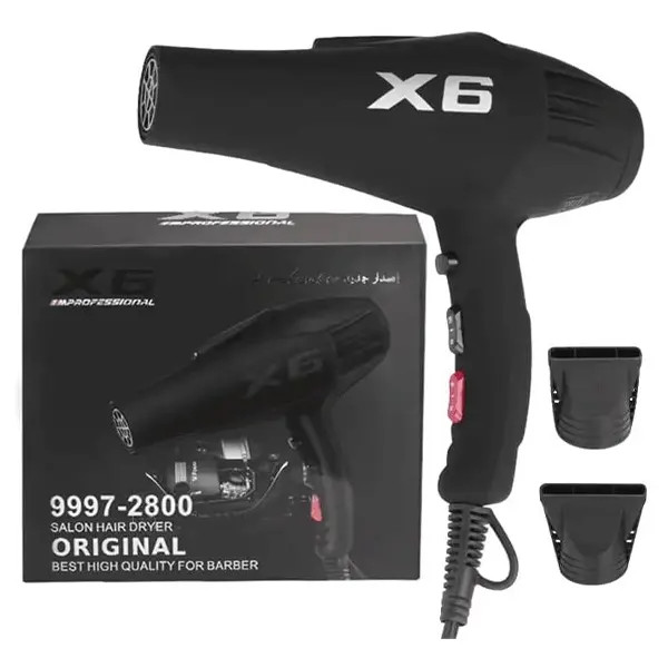 سشوار موتور سنگین حرفه ای برند انزو پروفشنالX6 ENZO ایکس شش(دارای فناوری باد سرد،بهترین انتخاب برای سالن دارها) مدل...
