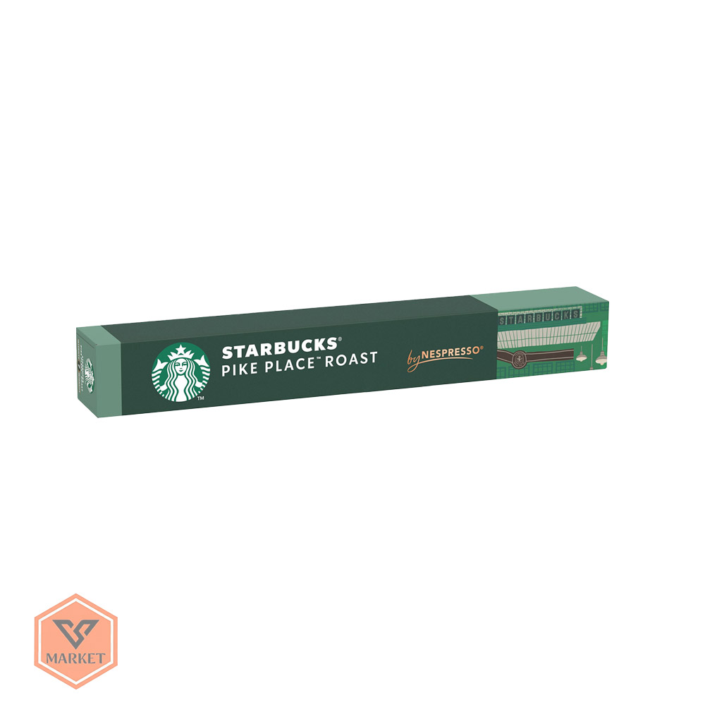 خرید کپسول قهوه نسپرسو استارباکس مدل پایک پلیس (Starbucks Pike Place Roast) | رست مدیوم بسته
