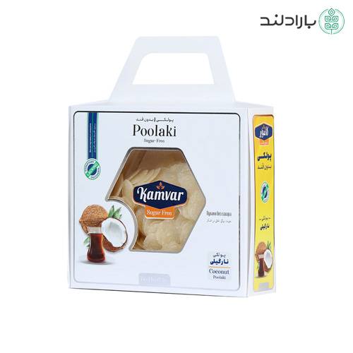 پولکی نارگیلی بدون قند و رژیمی لاکچری کامور