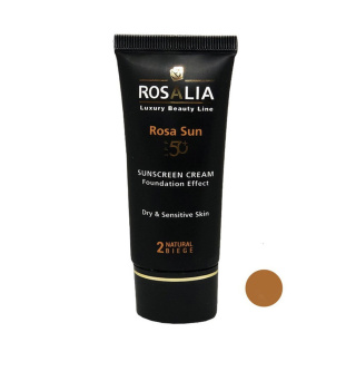 ضد آفتاب رزالیا با SPF50 مناسب پوست خشک رنگ لایت بژ 1 حجم 40 میل