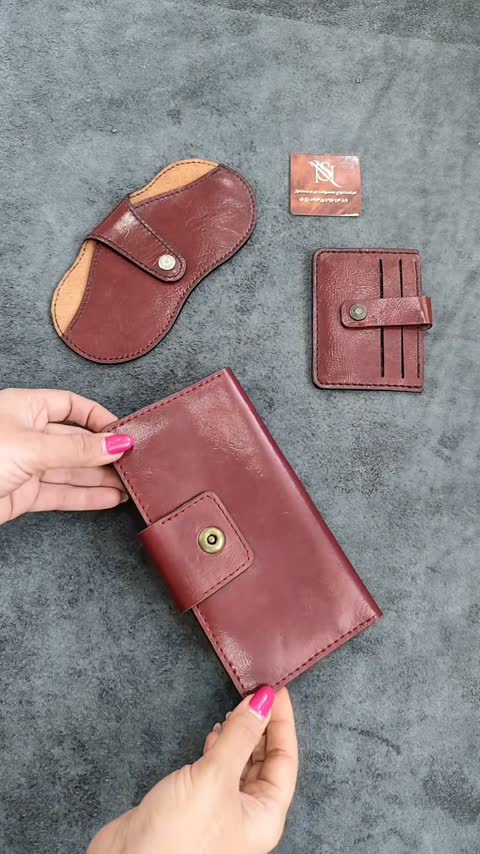 کیف عینک دست دوز چرم کد 128
