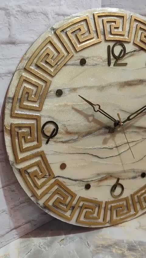 ساعت دیواری طرح ورساچه و سنگ مرمر پس کرایه