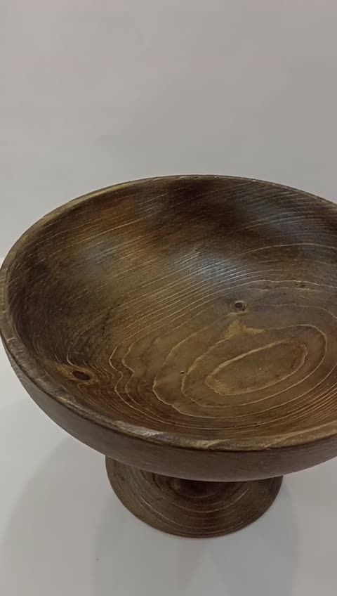 آجیل خوری چوبی با چوب روس قطر 20 عمق ظرف 6
