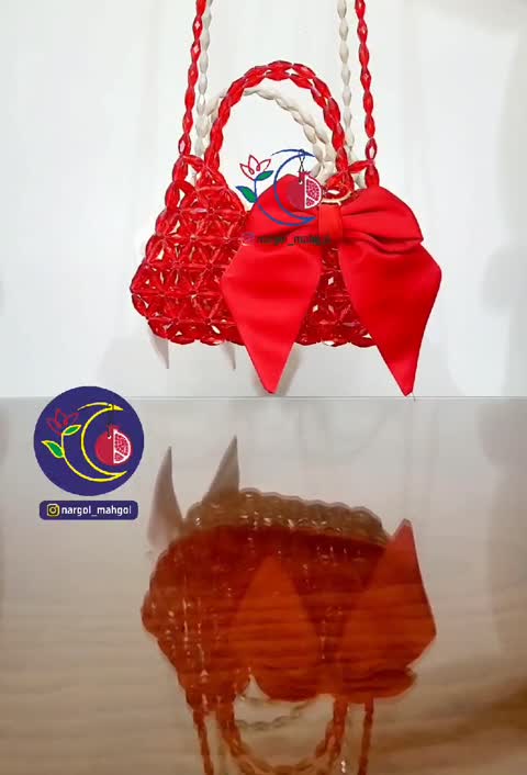 کیف دخترانه ی دستبافت گندمی