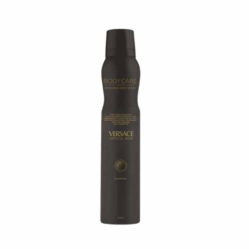 اسپری خوشبو کننده بدن زنانه بادی کر مدل کریستال نویر (Versace Crystal Noir) حجم 200 میلی لیتر