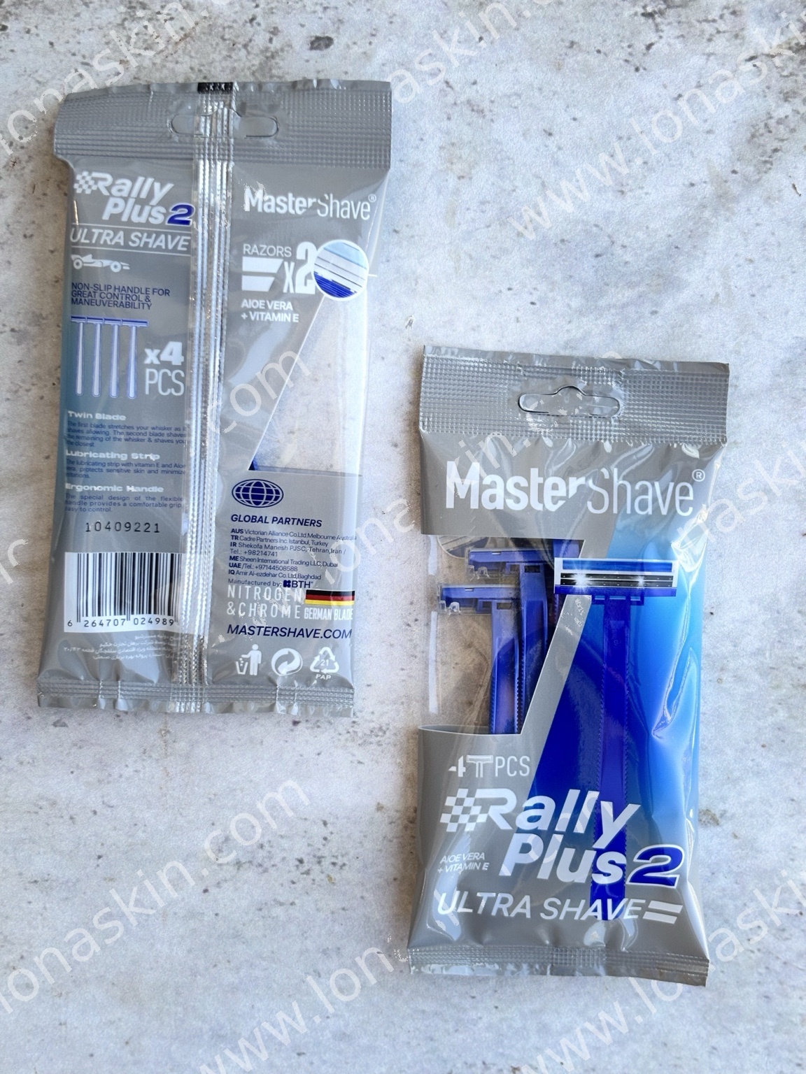خودتراش 2 لبه مستر شیو مدل Rally Plus 2 بسته 4 عددی Master Shave Rally Plus 2 Shaver 4 PCS