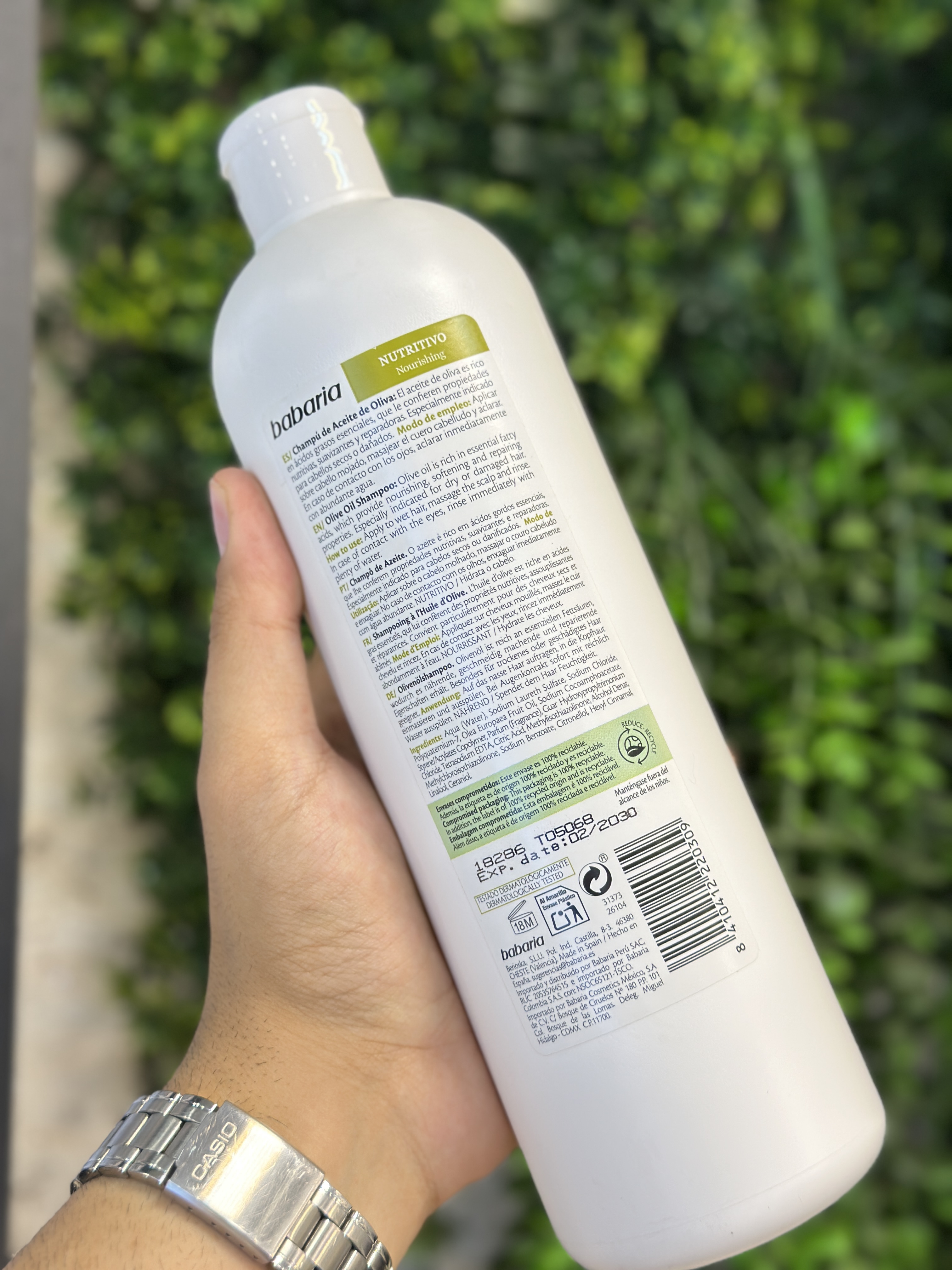 شامپو مو سر باباریا مدل Olive Oil حجم 700 میلی لیتر