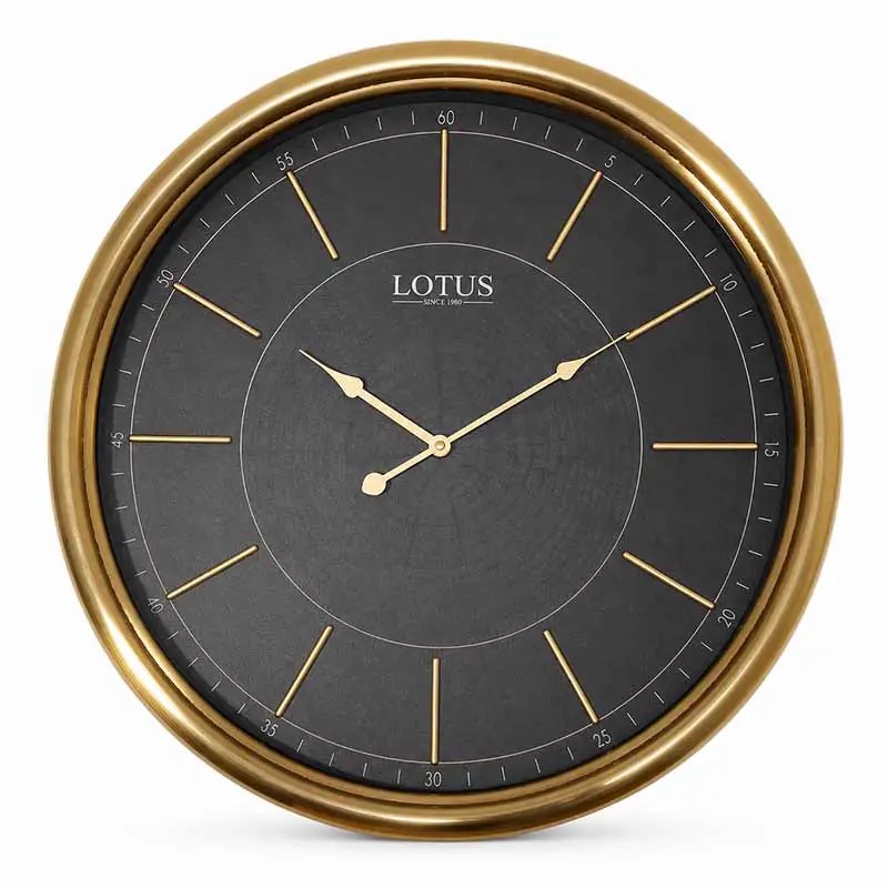 ساعت دیواری فلزی لوتوس کد MT-1328-ANTIQUEBL