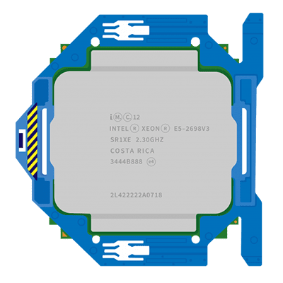 Intel Xeon E5-2698v3 (2.3GHz/16-core/40MB/135W)