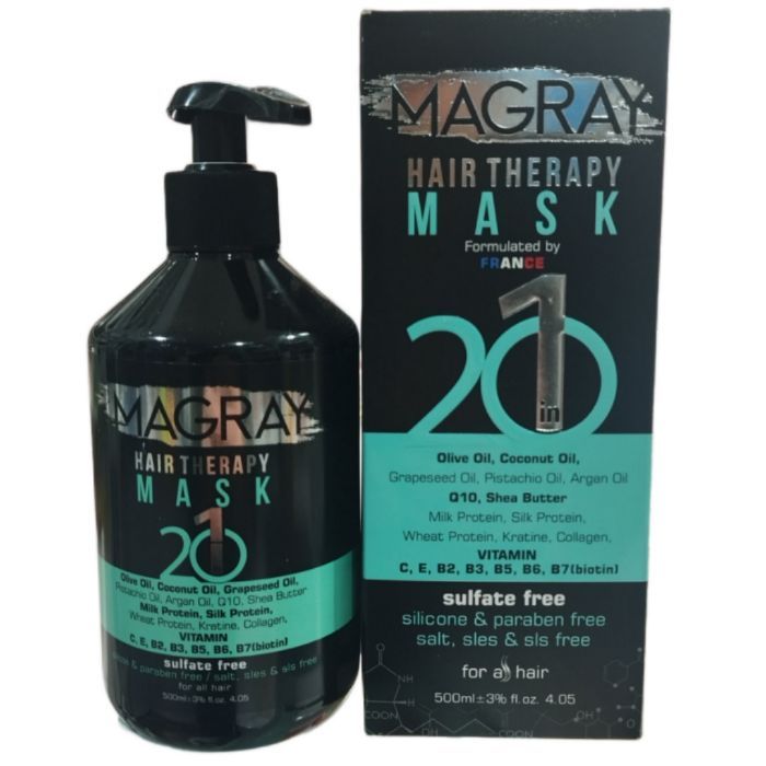 ماسک مو ماگرای 20 کاره مناسب انواع مو MAGRAY MASK حجم 500 میل