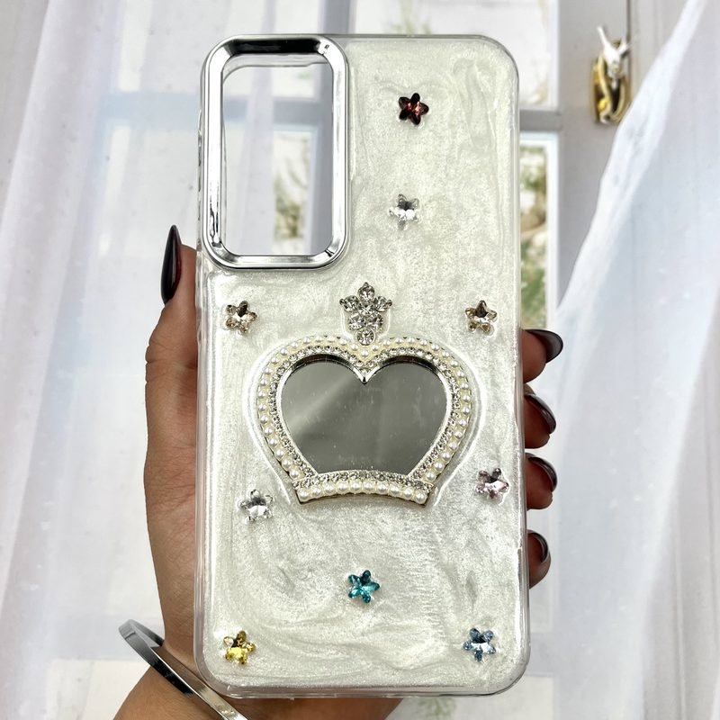 قاب گوشی Galaxy A35 سامسونگ Crystal Stone کریستال الماسی طرح برجسته فانتزی سه بعدی آینه دار کد 246905