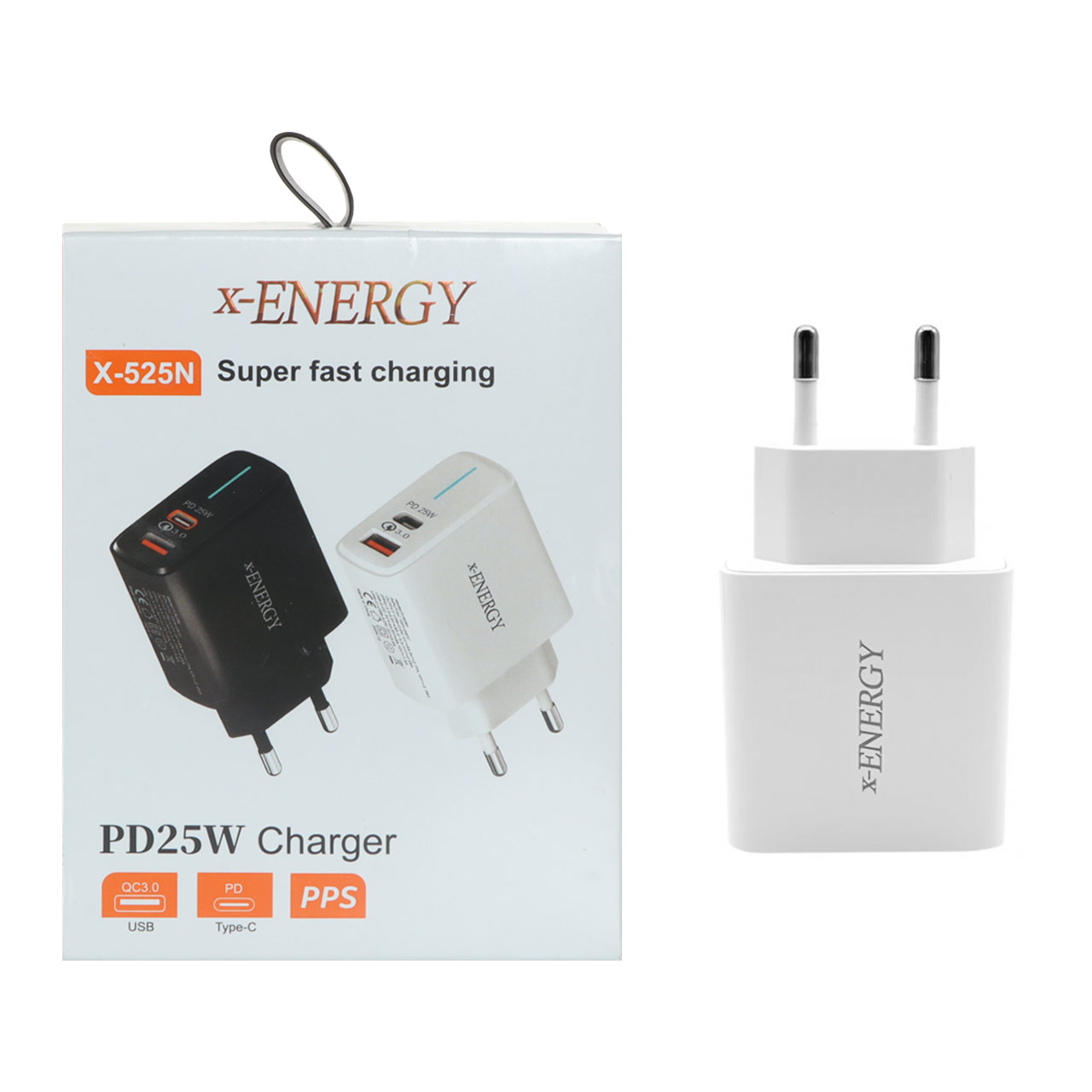 شارژر دیواری فست و PD دو پورت X-Energy مدل X-525N 25W - سفید (گارانتی IPM)