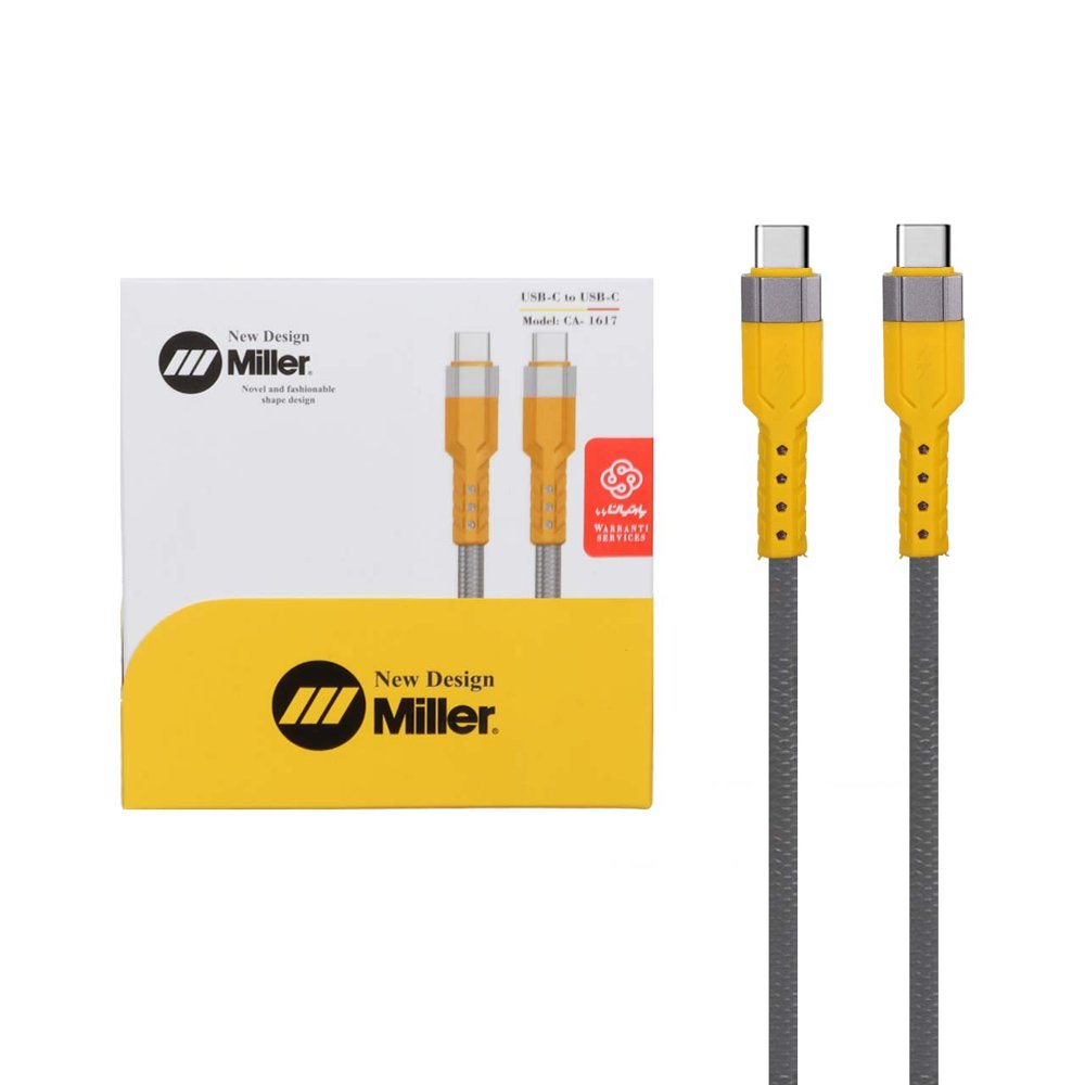 خریدکابل شارژ فست Miller Type-C To Type-C مدل CA-1617 - خاکستری (گارانتی پارتیان پایا)تاپگارد