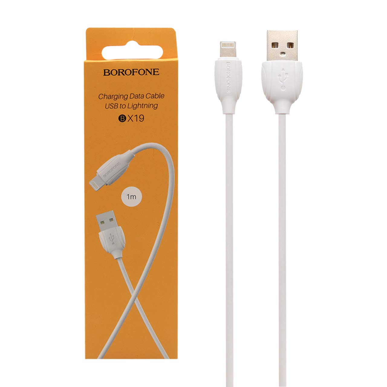 کابل شارژ آیفون Borofone مدل BX19-سفید