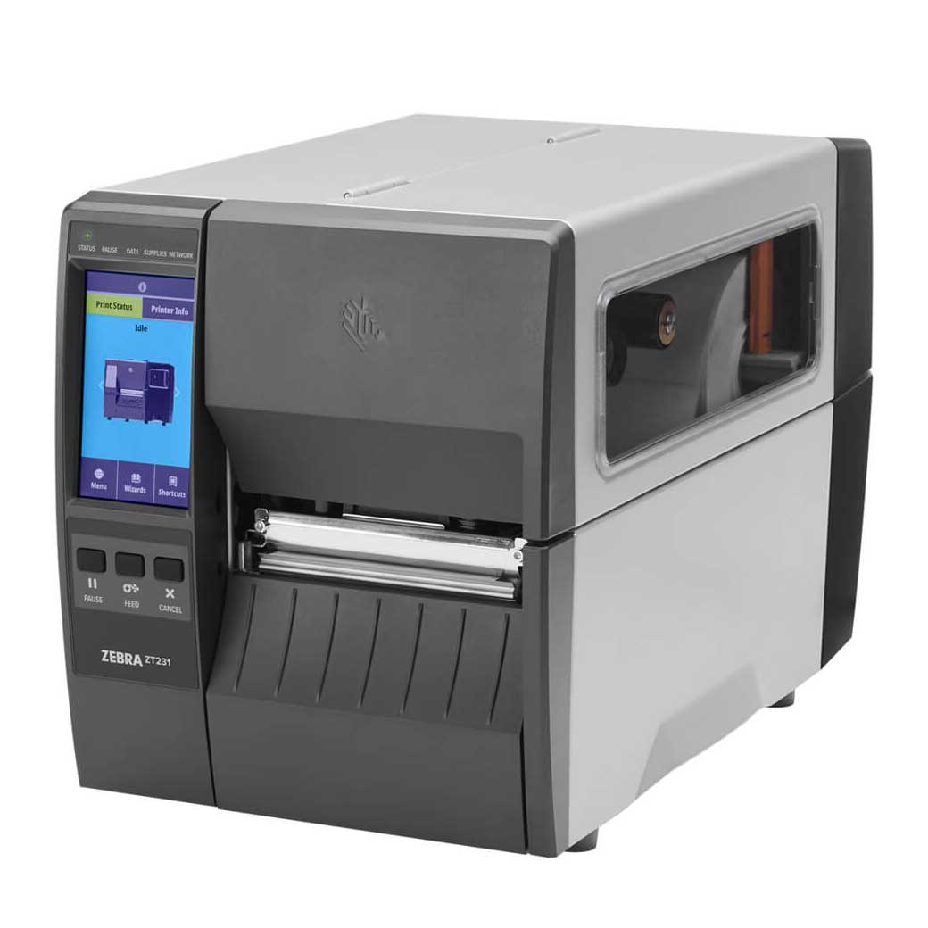 چاپگر لیبل صنعتی Zebra ZT231 203dpi (USB,RS232,LAN,BT)
