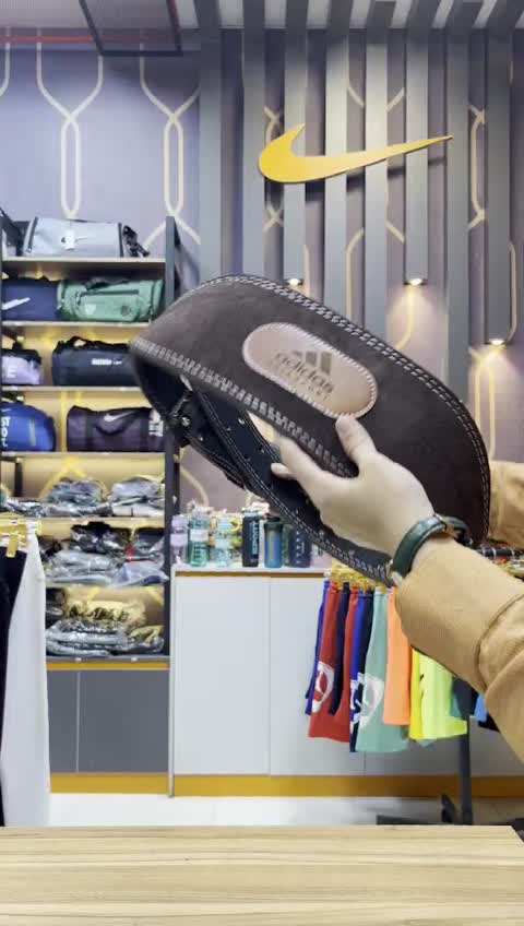 کمربند بدنسازی چرم طبیعی آدیداس کد 02