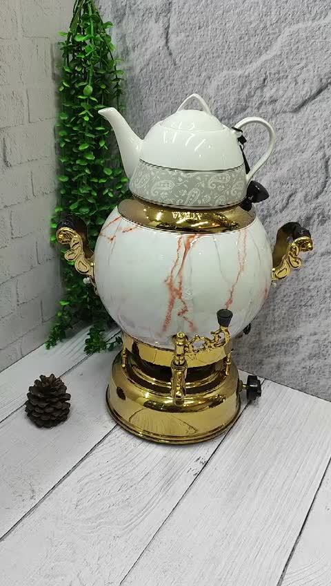 سماور طرح سنگی 6لیتری ترموکوبل دار(آتنا)