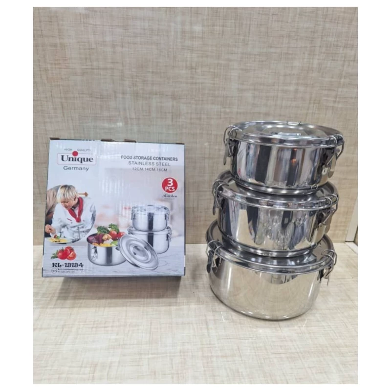 ظرف غذا یونیک لانچ باکس سه عددی مدل kl-19194 با کیفیت ساخت بالا