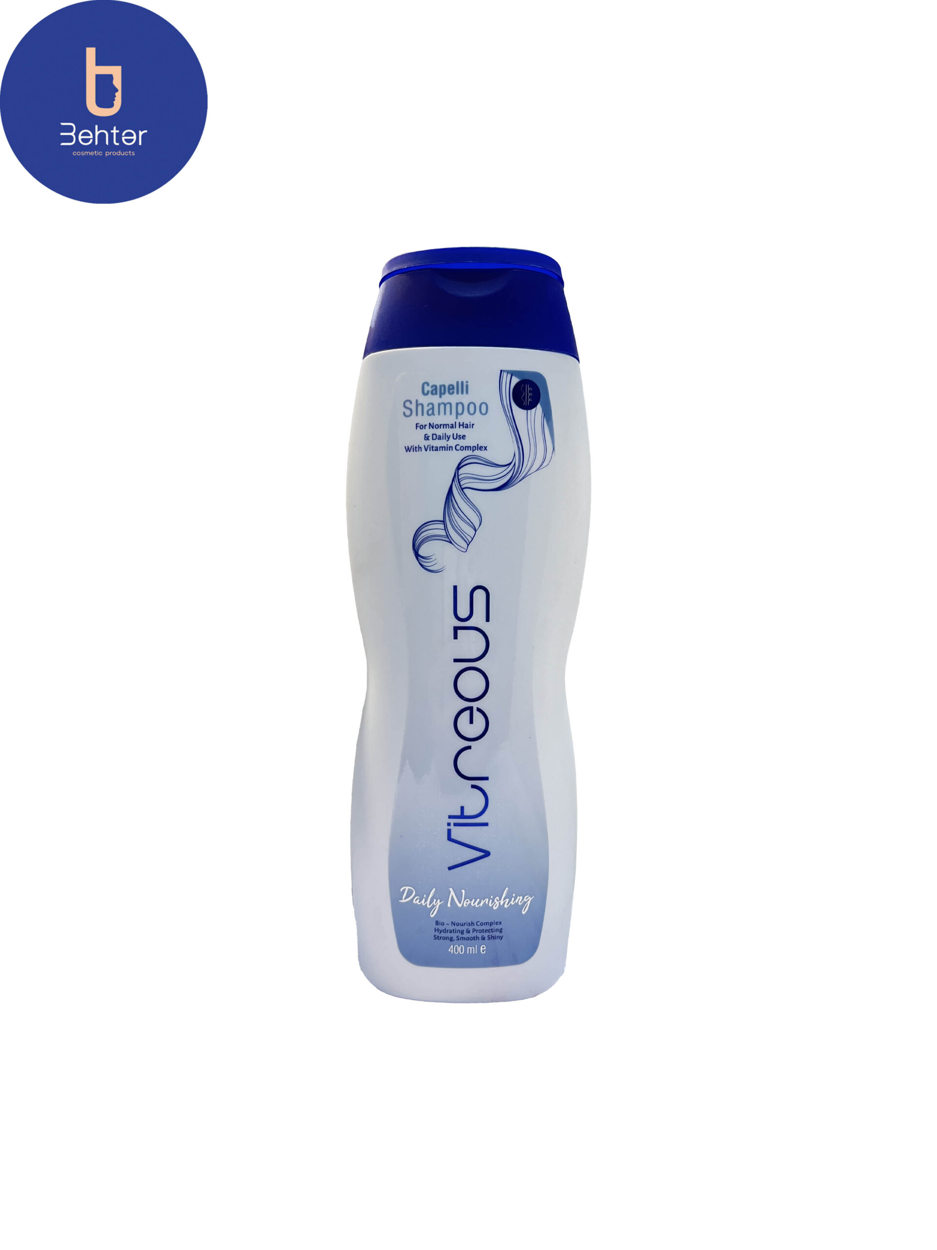 شامپو ویتروس کاپلی حاوی کمپلکس ویتامین موهای معمولی حجم 400 میلی لیتر Vitros Capli shampoo containing vitamin complex fo