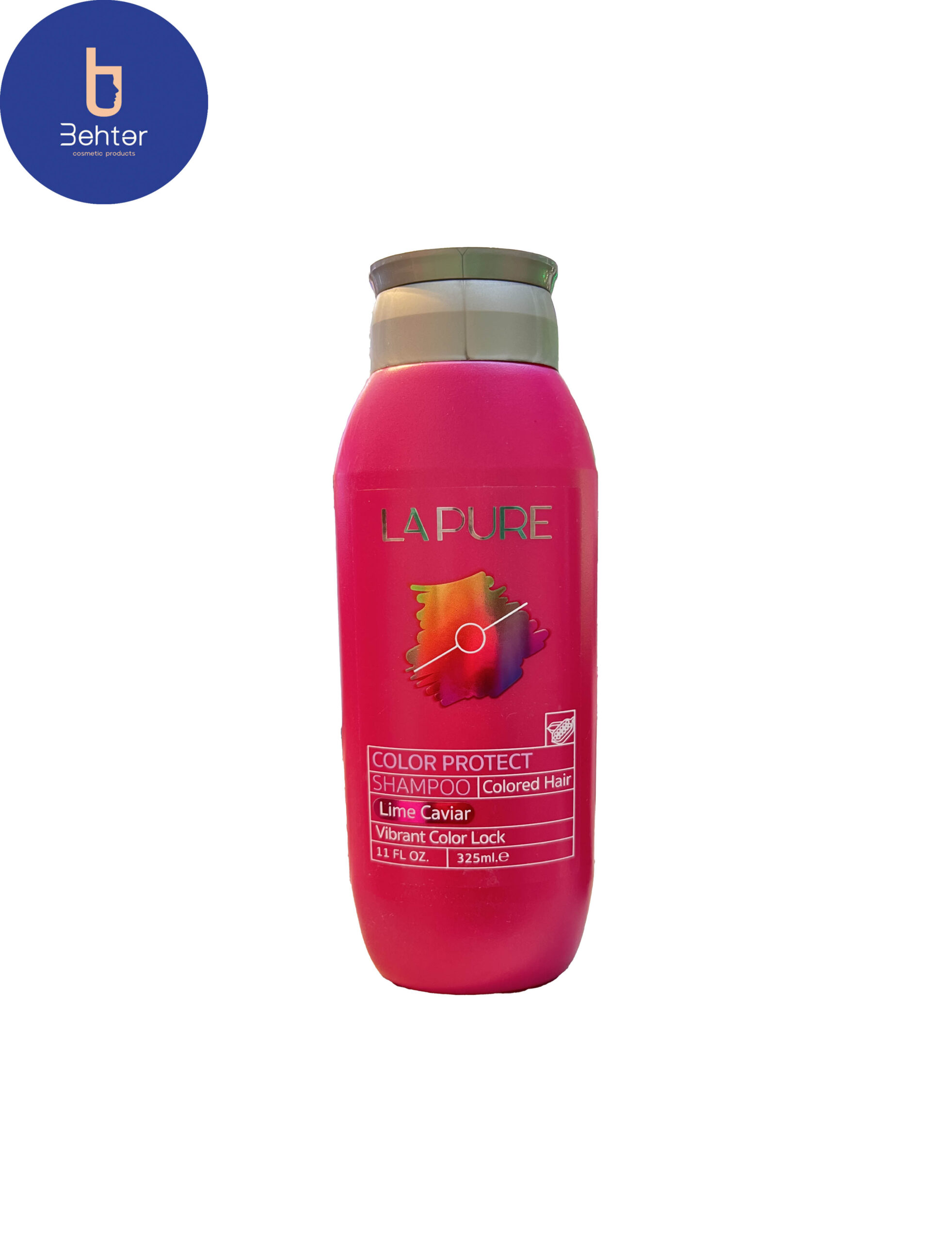 شامپو لپیور تثبیت کننده رنگ مو,موی رنگ شده حاوی عصاره لیموی خاویاری 325 میلLapure hair color stabilizing shampoo, dyed h