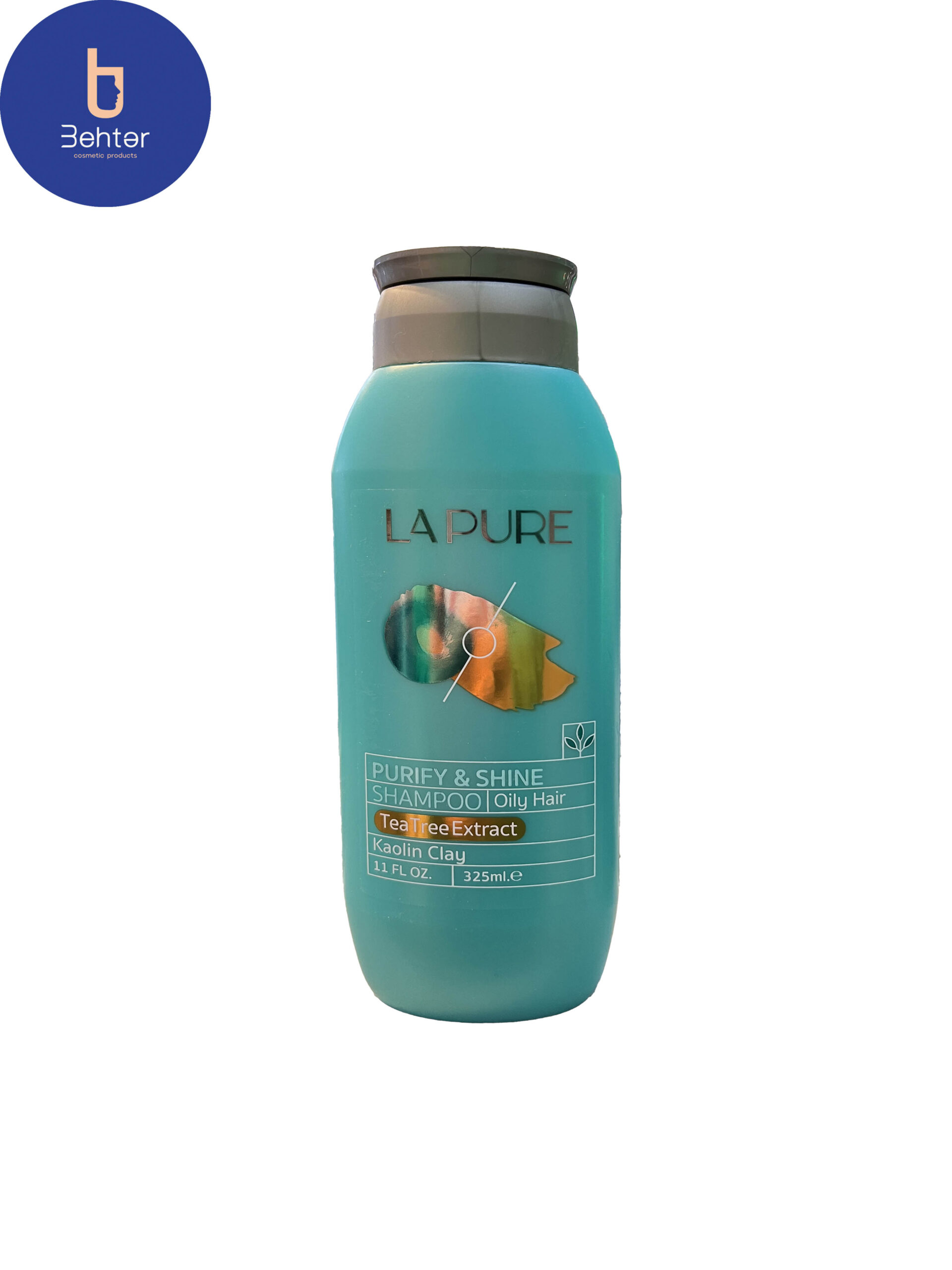 شامپو لپیور کنترل کننده چربی پوست سر حاوی روغن درخت چای 325 میل Lapure scalp oil control shampoo containing tea tree oil
